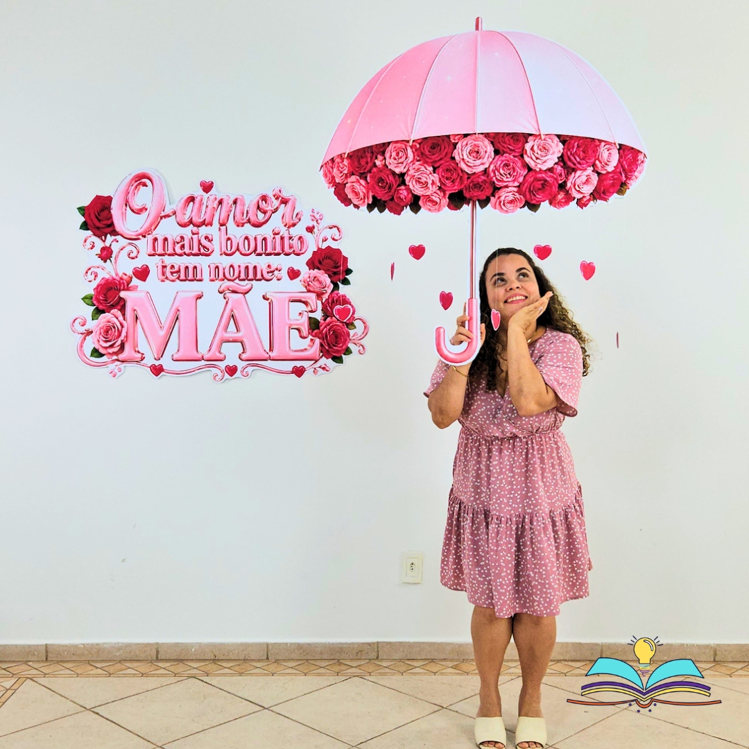 Painel com o tema Dia das Mães, especial para celebrar carinho, afeto, gratidão e amor materno.