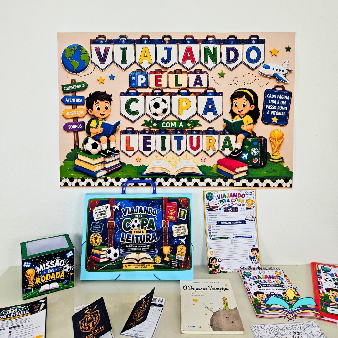 Projeto de incentivo à leitura inspirado na maleta literária e no universo da Copa do Mundo de futebol e da Seleção Brasileira. A cada livro lido e missão cumprida, o aluno avança em seu passaporte e se torna um verdadeiro craque da leitura, em uma jornada lúdica que envolve a sala de aula e a família. Indicado para alunos do 3º ao 6º ano do Ensino Fundamental, com leituras adaptáveis pelo professor.